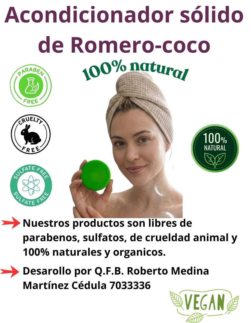 KIT SHAMPOO Y ACONDICIONADOR SOLIDO ROMERO Y COCO FORTALECEDOR