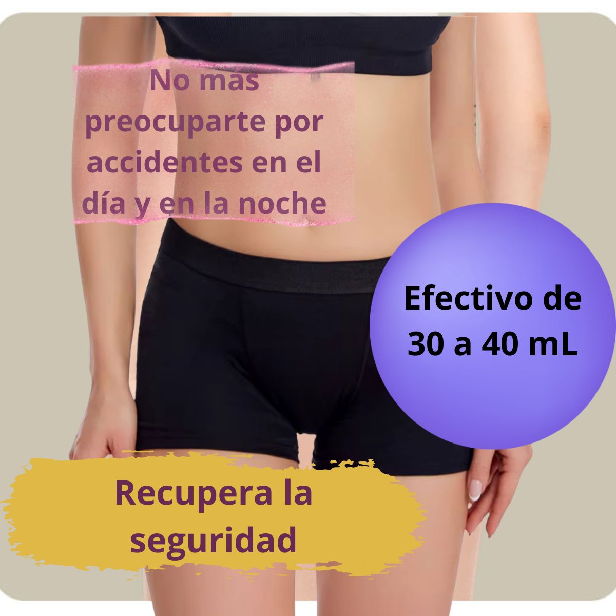 Bóxer Calzones Menstruales Nocturnos De Bambú Antifugas Scentia