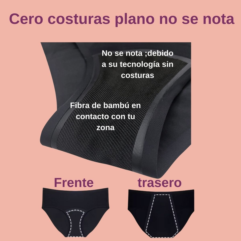 2 Pack Calzón Menstrual  Bambú Seamless