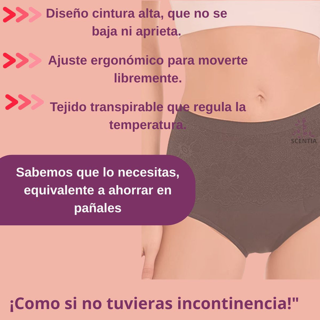 Calzon Incontinencia Urinaria Bambu Scentia Lavable 200ml