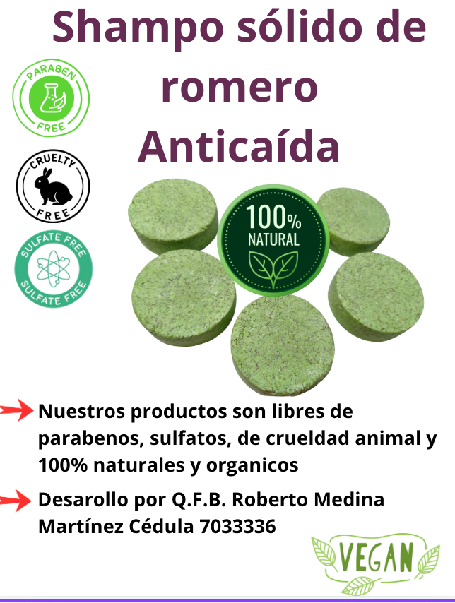 KIT SHAMPOO Y ACONDICIONADOR SOLIDO ROMERO Y COCO FORTALECEDOR