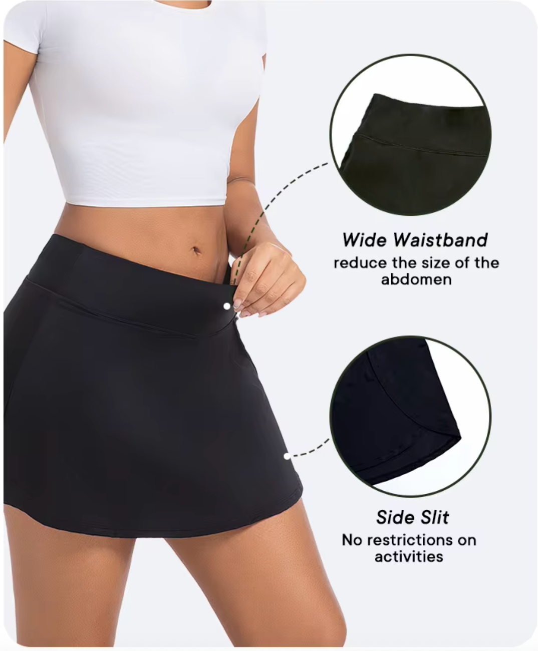 Traje de Baño Menstrual  con falda Scentia antiolores
