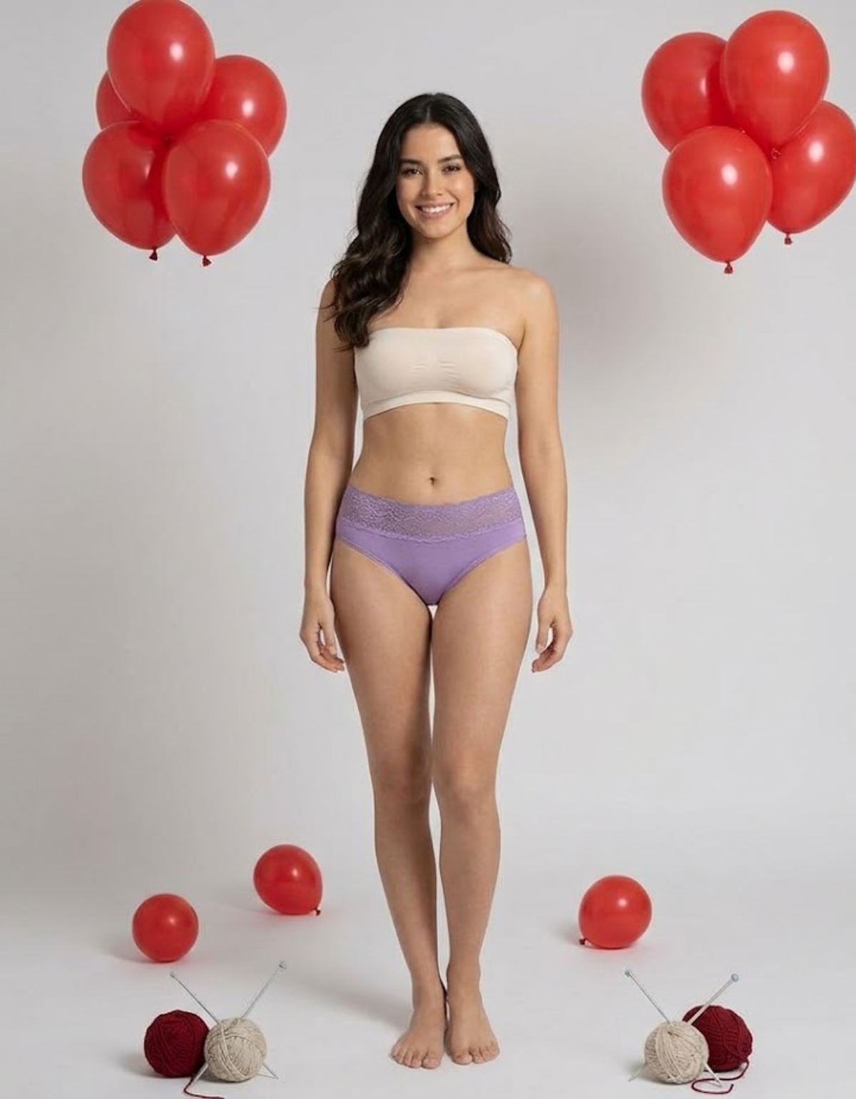 2 Pack Calzones menstruales Morados de bambú flujo alto