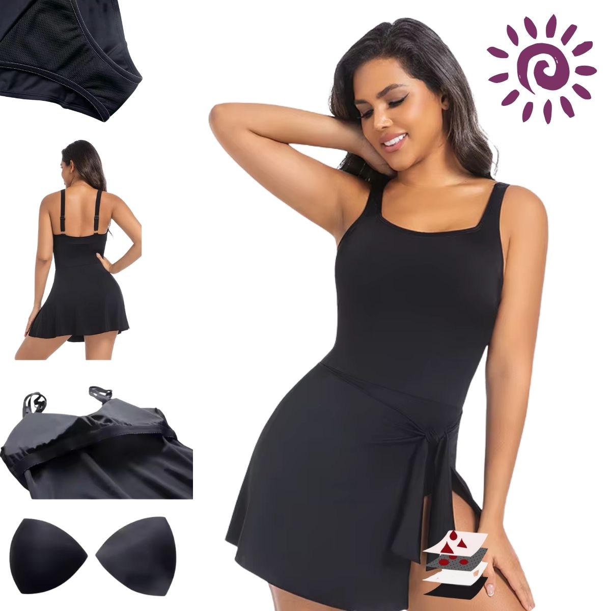 Traje de Baño Menstrual completo con falda Scentia