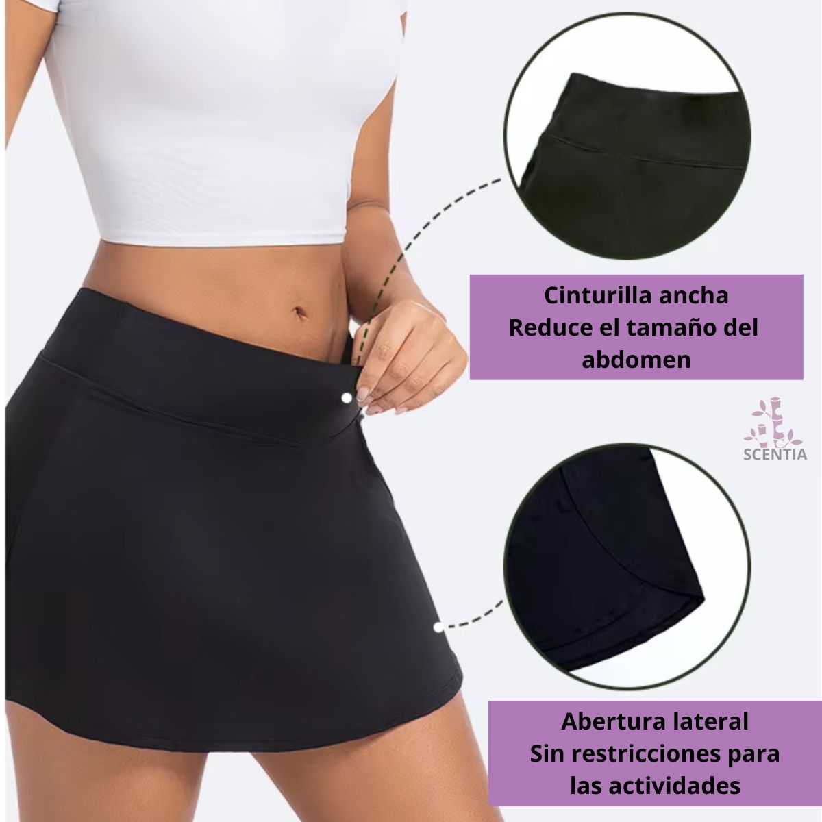 Traje de Baño Menstrual  con falda Scentia antiolores