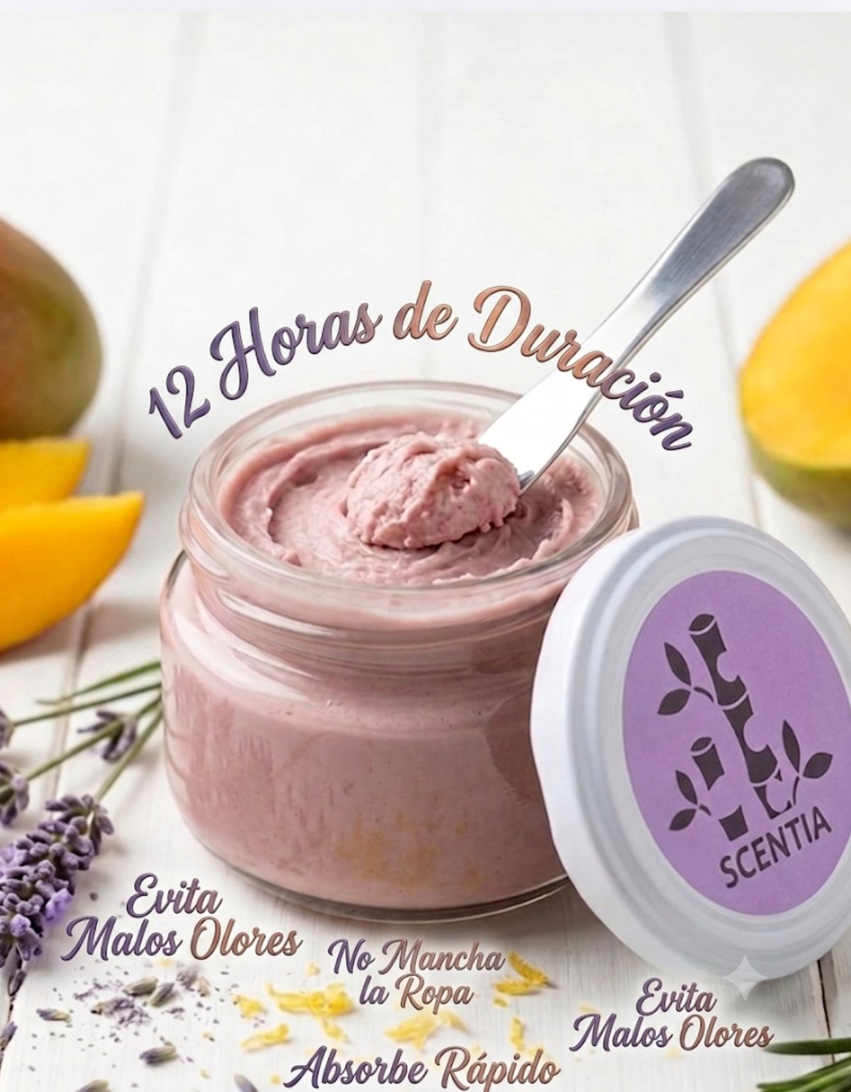 Desodorante Natural Sin Aluminio Lavanda Aloe Scentia Mujer
