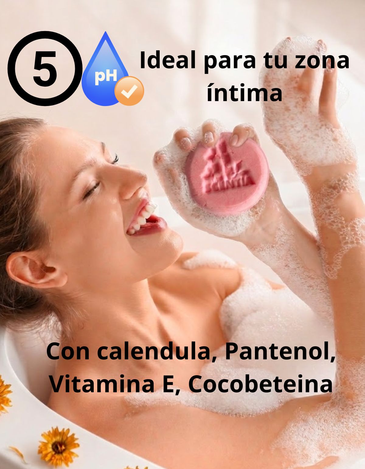 Jabón Íntimo Femenino Natural Frescura Calendula Lavanda