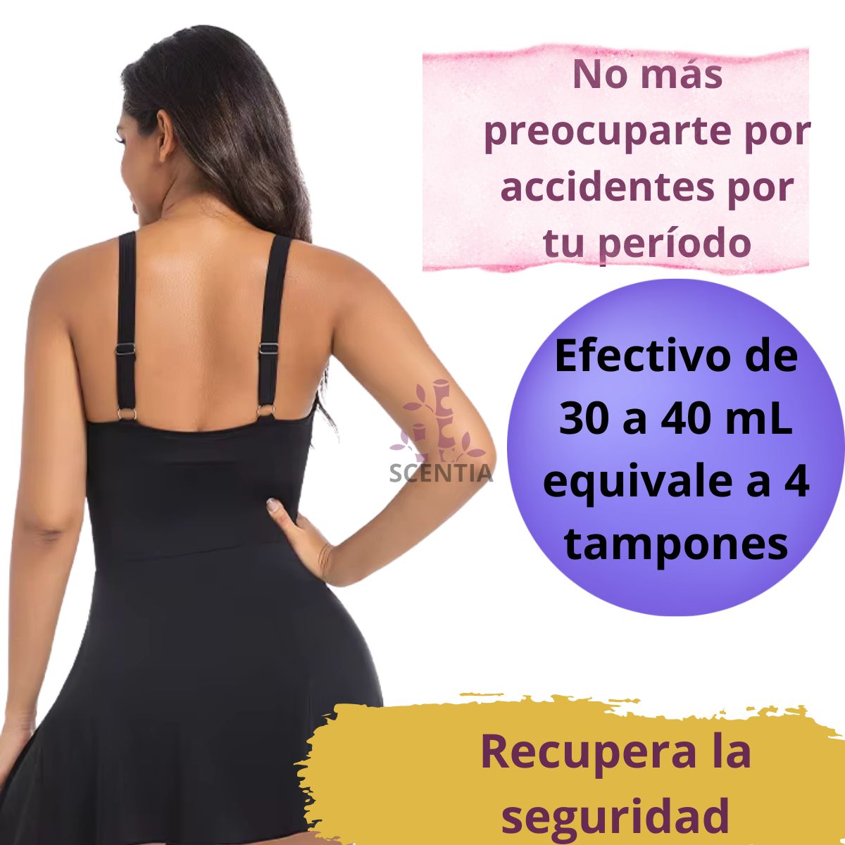 Traje de Baño Menstrual completo con falda Scentia
