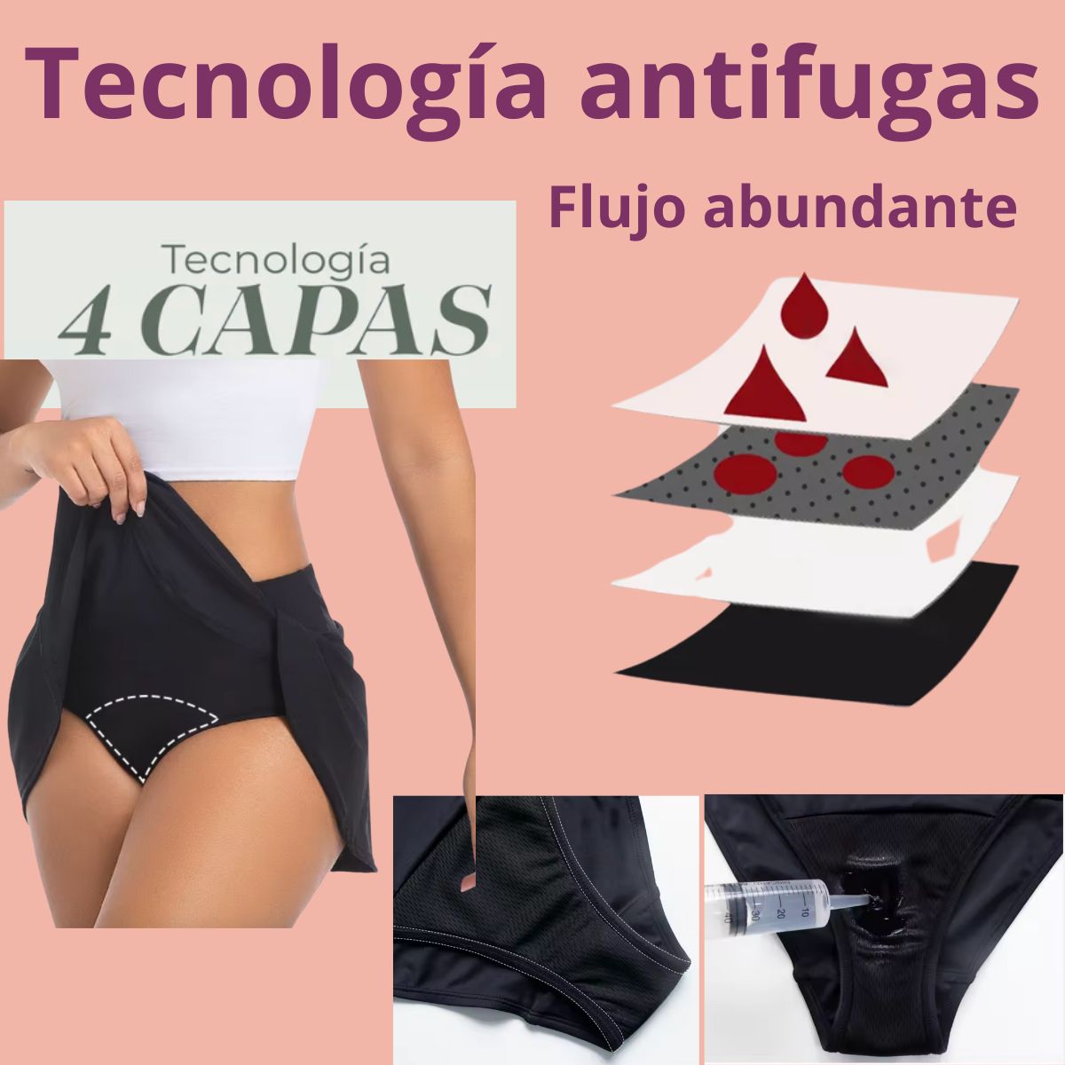Traje de Baño Menstrual  con falda Scentia antiolores
