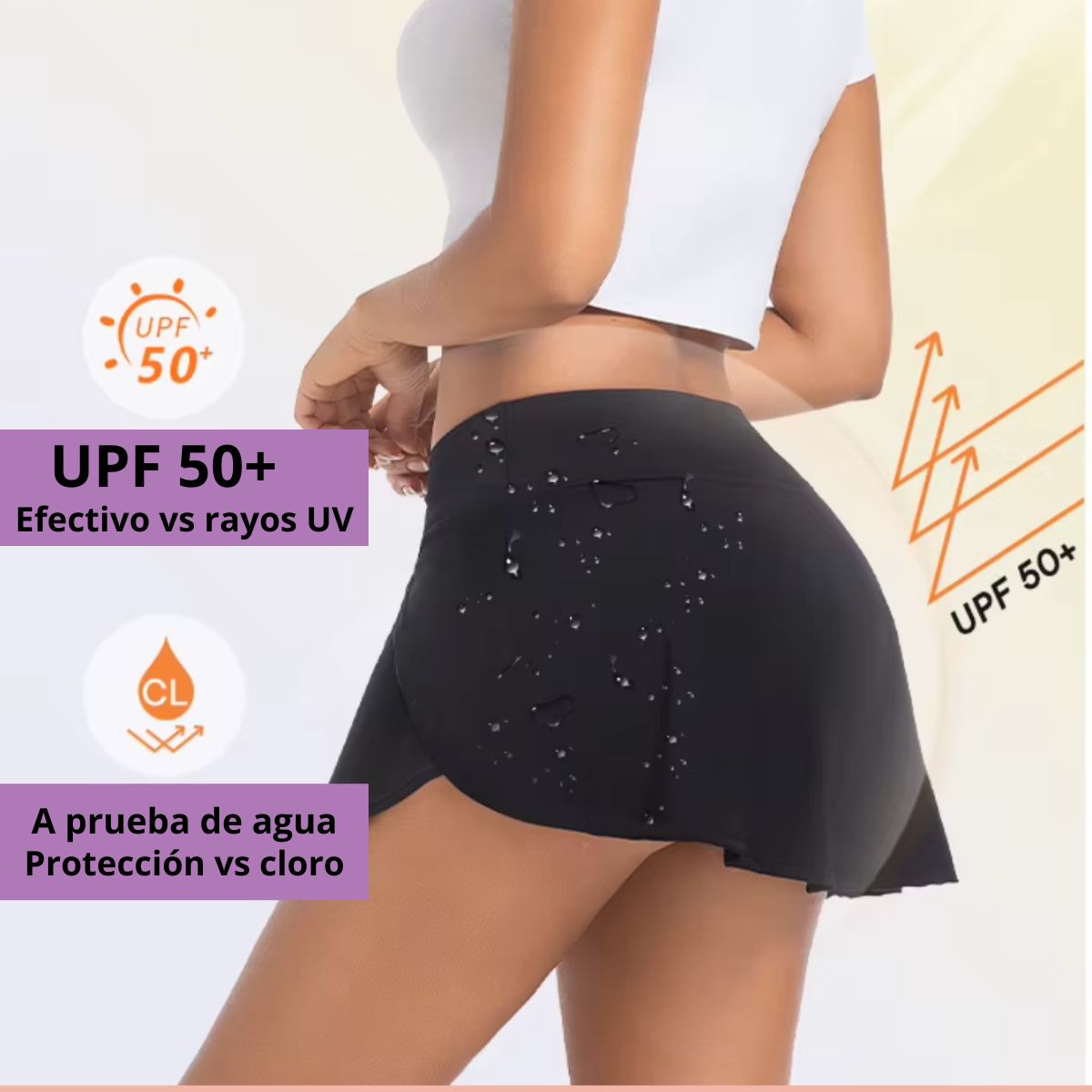 Traje de Baño Menstrual  con falda Scentia antiolores