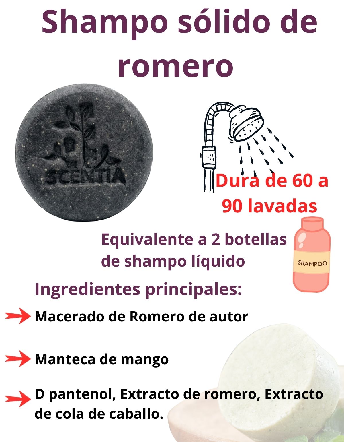 Shampoo Sólido Carbón Activado Detox Cabello Graso