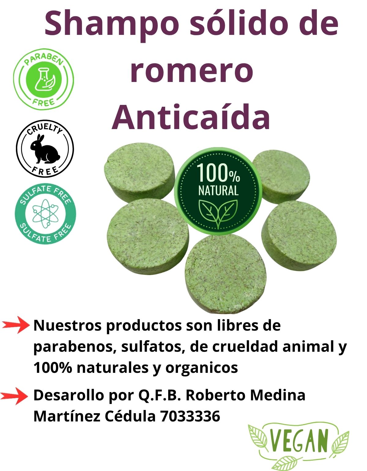 KIT SHAMPOO Y ACONDICIONADOR SOLIDO ROMERO Y COCO FORTALECEDOR