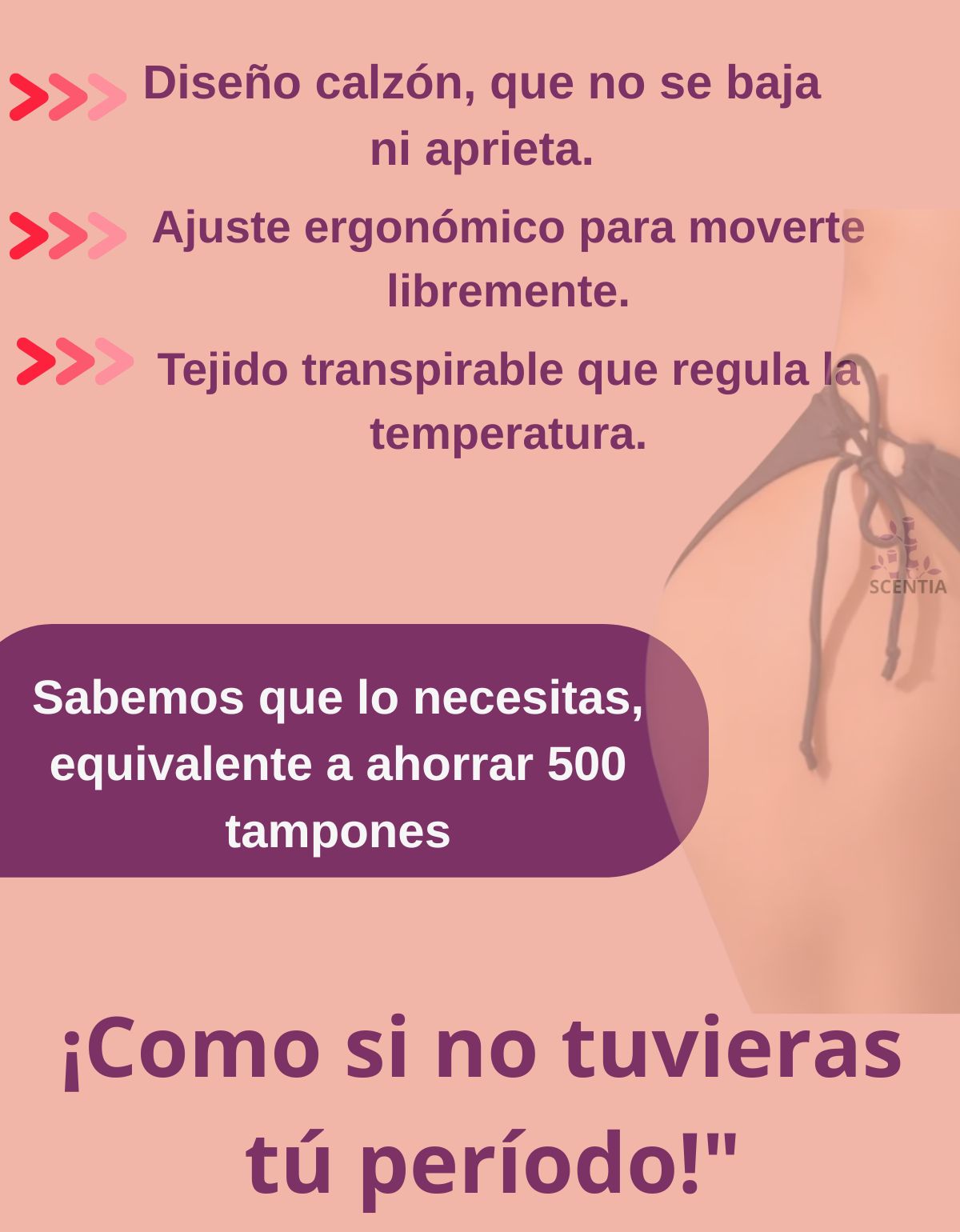 Traje De Baño Menstrual 4 Capas Antifugas
