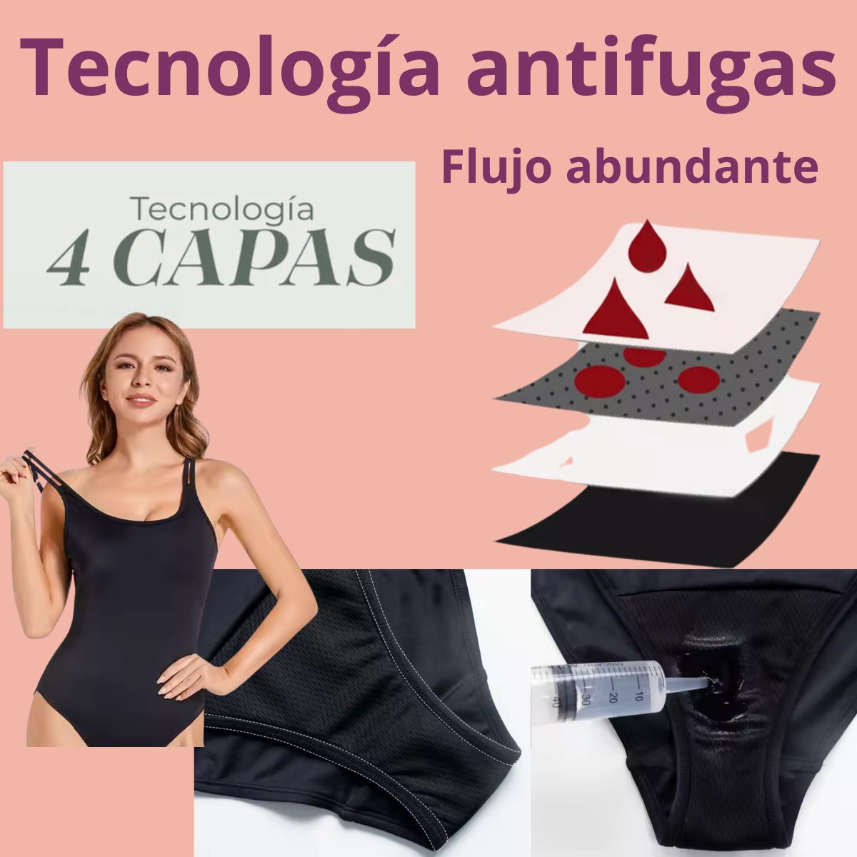 Traje de Baño Menstrual Scentia, Absorbente