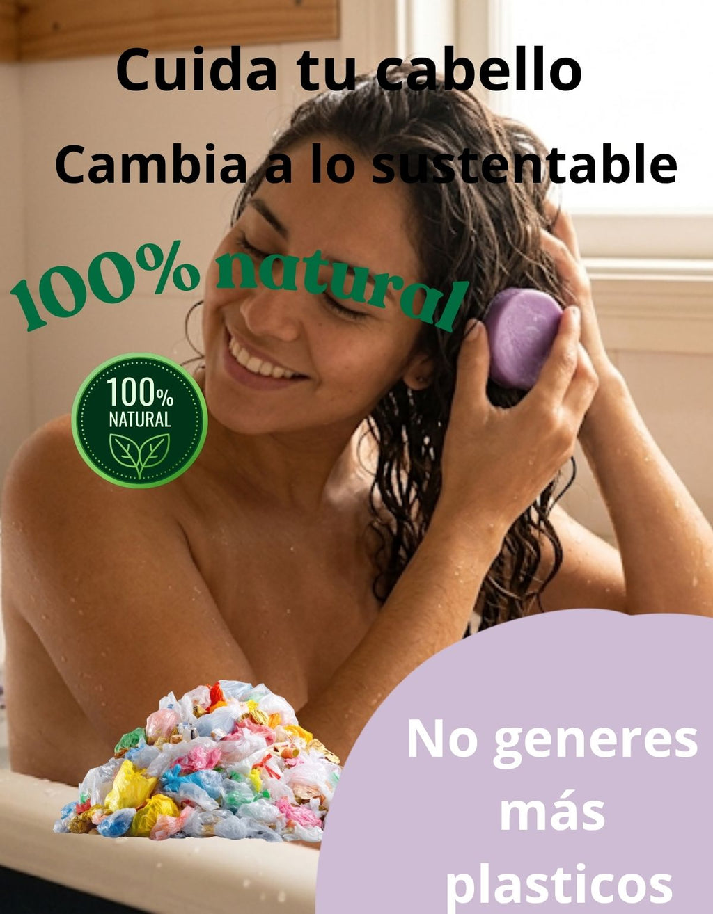 Acondicionador Sólido Lavanda Cabello Seco Sin Sulfatos