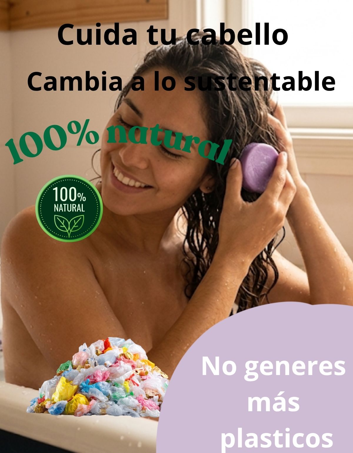 Acondicionador Sólido Lavanda Cabello Seco Sin Sulfatos
