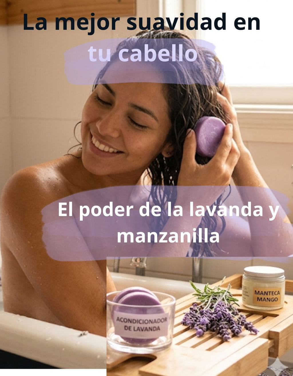 Kit Shampoo Y Acondicionador Sólido Aloe Manzanilla Lavanda