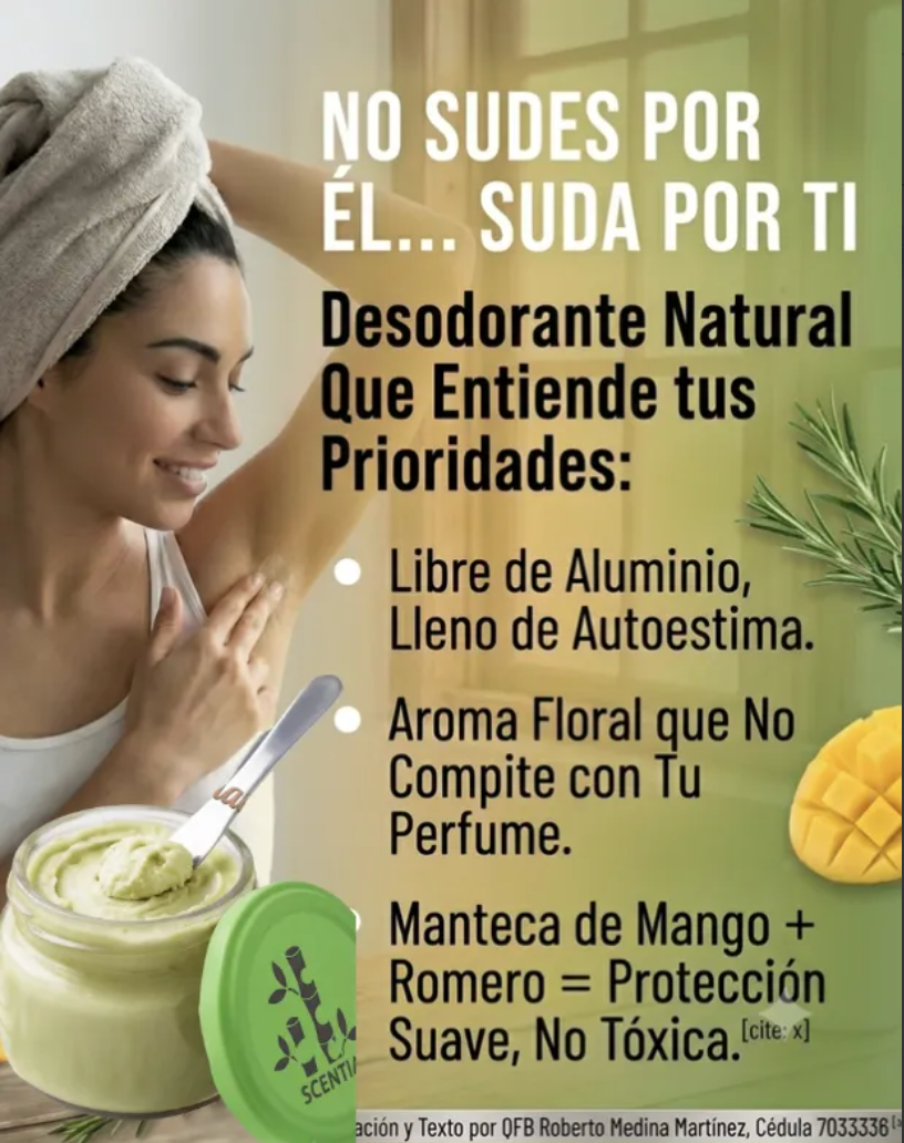 Desodorante Natural Sin Aluminio Limon Romero Scentia