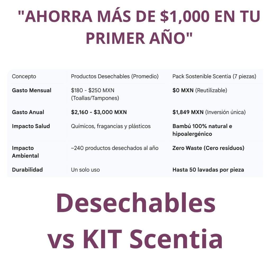 Kit Libertad: 3 calzones menstruales negros + 4 toallas de bambú